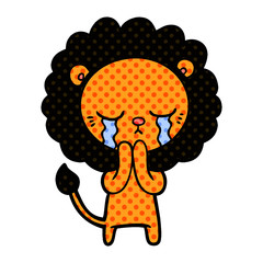 crying cartoon lion