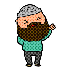 cartoon man with beard