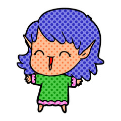 cartoon elf girl