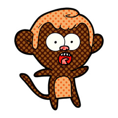 cartoon shocked monkey