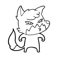 clever cartoon fox