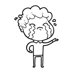 cartoon man crying