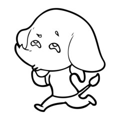 Obraz premium cartoon elephant remembering