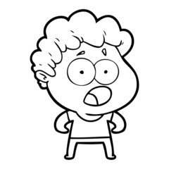 cartoon man gasping in surprise