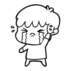 cartoon boy crying