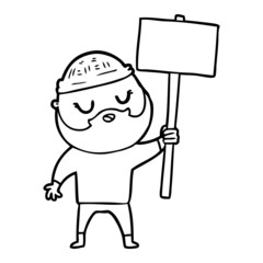 cartoon man with beard