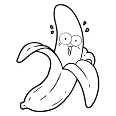 cartoon crazy happy banana