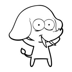 happy cartoon elephant