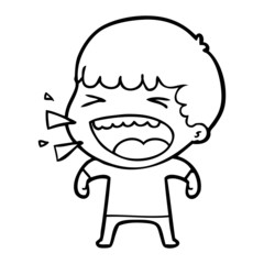 cartoon laughing man