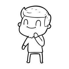 cartoon friendly man