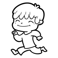 cartoon happy boy