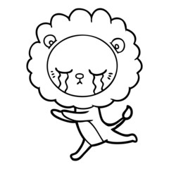 crying cartoon lion