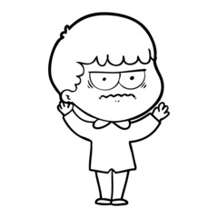 cartoon annoyed man