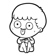 cartoon man staring