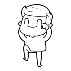 cartoon friendly man