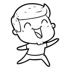 cartoon man laughing