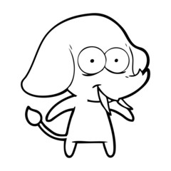 happy cartoon elephant