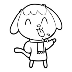 Obraz premium cute cartoon dog