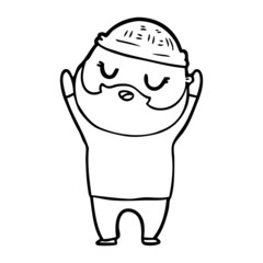 Obraz premium cartoon man with beard