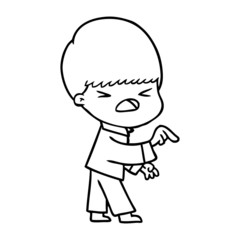 cartoon stressed man