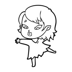 cute cartoon vampire girl
