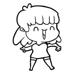 cartoon woman