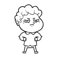 Obraz premium cartoon angry man