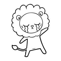 crying cartoon lion