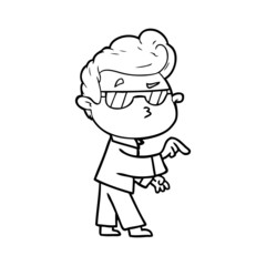 Fototapeta premium cartoon cool guy