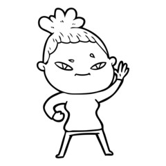cartoon woman