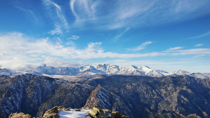 Chaîne de montagnes en Corse - France