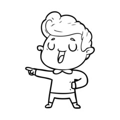 happy cartoon man