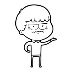 cartoon annoyed man