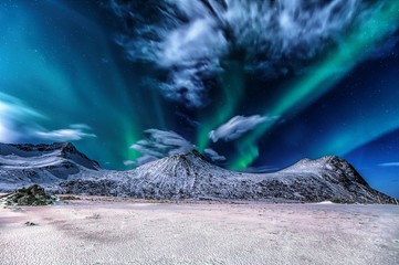 Aurora borealis at Myrland
