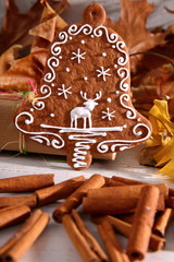 Bells from sweet gingerbread with white icing is an unforgettable decoration for every Christmas.
