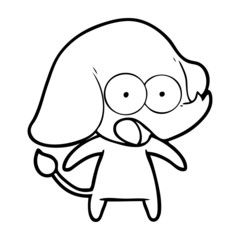 Obraz premium cute cartoon elephant