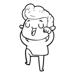 happy cartoon man