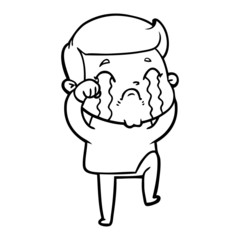 cartoon man crying