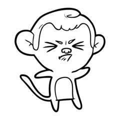 cartoon annoyed monkey