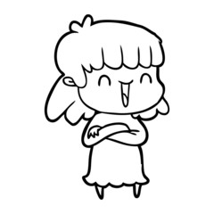cartoon woman