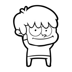 happy cartoon man