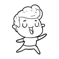 happy cartoon man