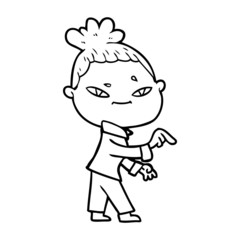 cartoon woman