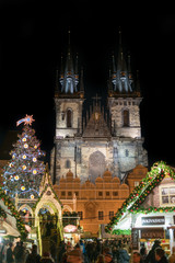 Prague old Town square Christmas market