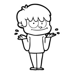 happy cartoon man
