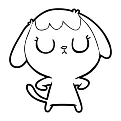 Obraz premium cute cartoon dog