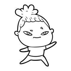 cartoon woman