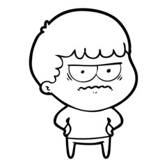 cartoon annoyed man