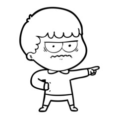cartoon happy man