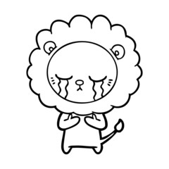 crying cartoon lion